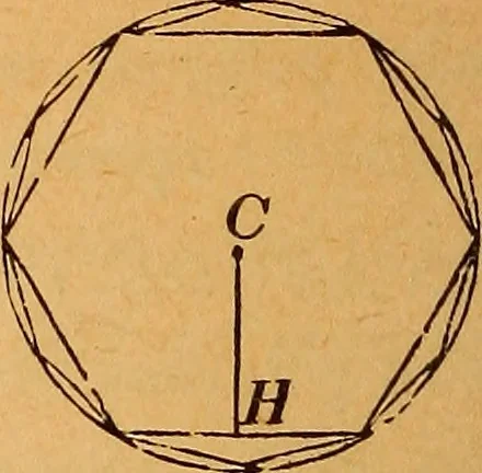 An illustration from Elements of geometry and trigonometry, 1886, leaf 107