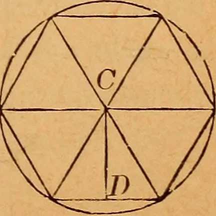 An illustration from Elements of geometry and trigonometry, 1886, leaf 108