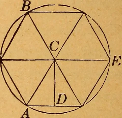 An illustration from Elements of geometry and trigonometry, 1886, leaf 109