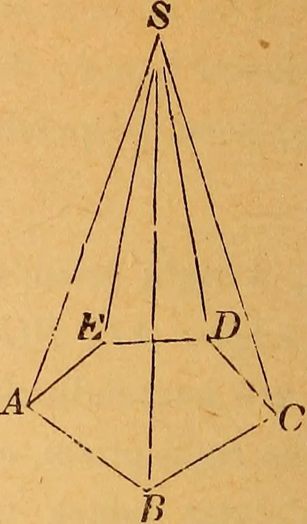 An illustration from Elements of geometry and trigonometry, 1886, leaf 129