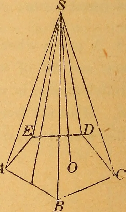 An illustration from Elements of geometry and trigonometry, 1886, leaf 129