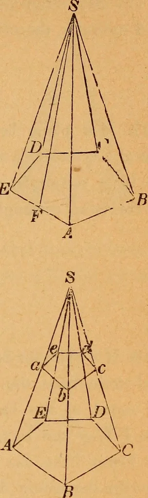 An illustration from Elements of geometry and trigonometry, 1886, leaf 130