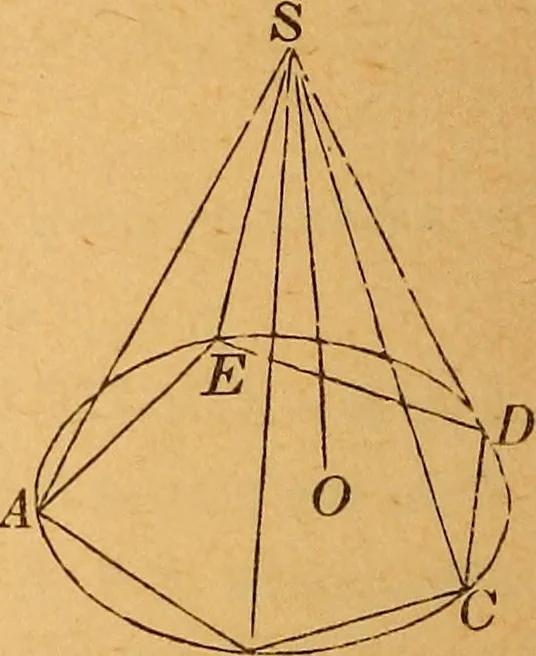 An illustration from Elements of geometry and trigonometry, 1886, leaf 153