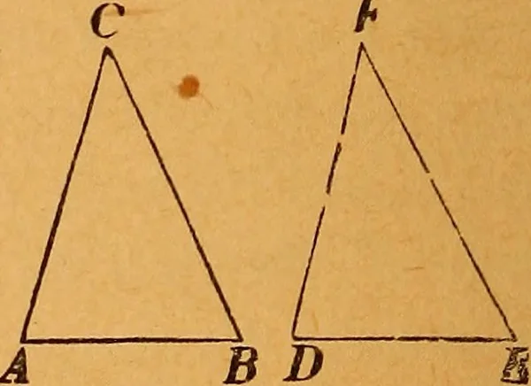 An illustration from Elements of geometry and trigonometry, 1886, leaf 21