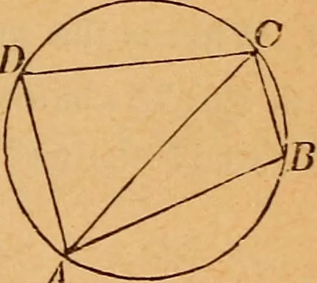 An illustration from Elements of geometry and trigonometry, 1886, leaf 222
