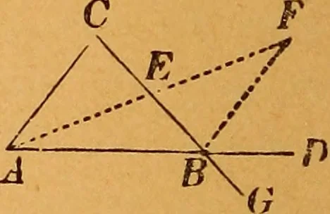 An illustration from Elements of geometry and trigonometry, 1886, leaf 25