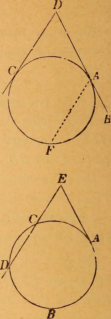 An illustration from Elements of geometry and trigonometry, 1886, leaf 53