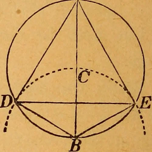 An illustration from Elements of geometry and trigonometry, 1886, leaf 67