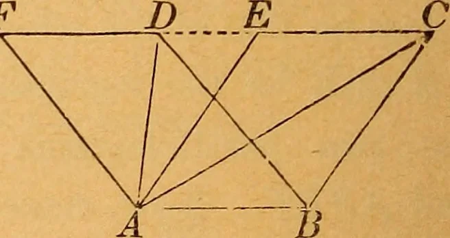 An illustration from Elements of geometry and trigonometry, 1886, leaf 85