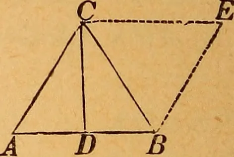 An illustration from Elements of geometry and trigonometry, 1886, leaf 91