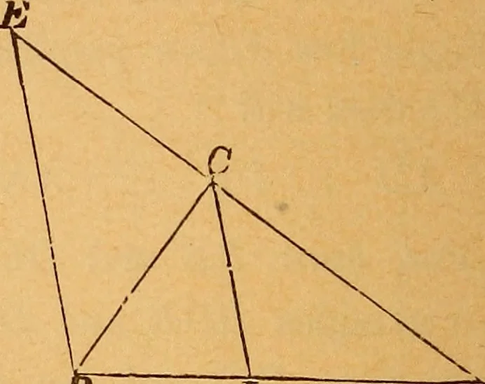 An illustration from Elements of geometry and trigonometry, 1886, leaf 97
