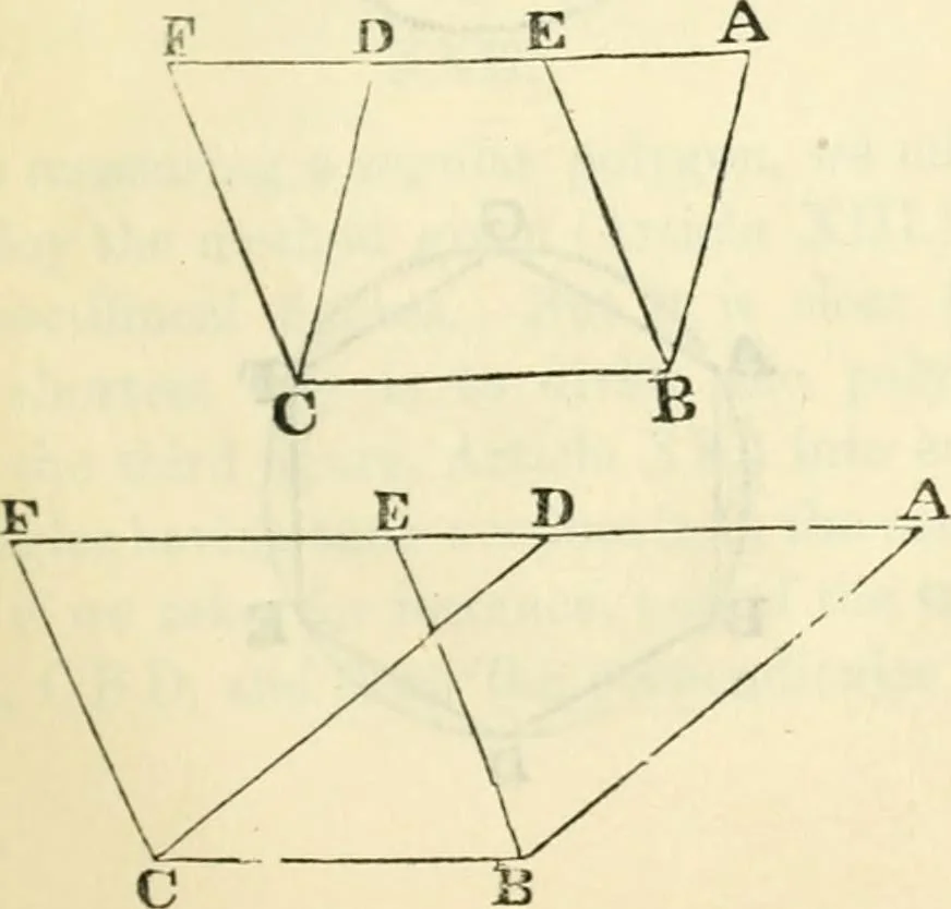 An illustration from Elements of geometry for the use of schools, 1854, leaf 27