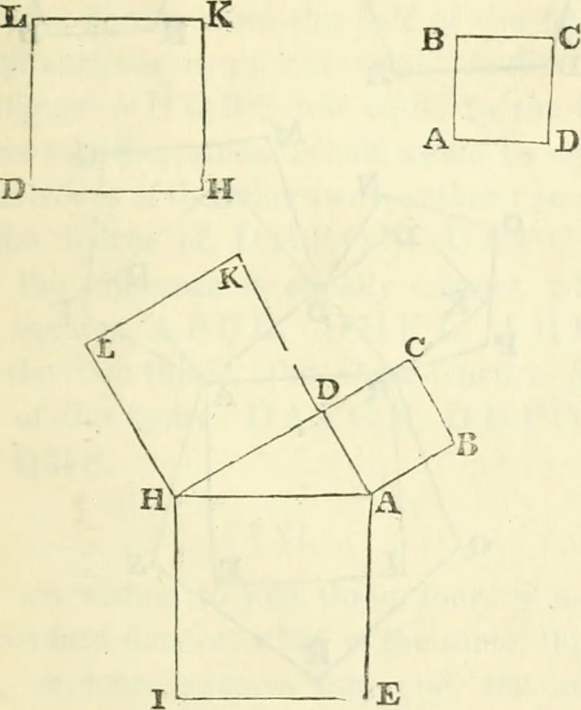 An illustration from Elements of geometry for the use of schools, 1854, leaf 89