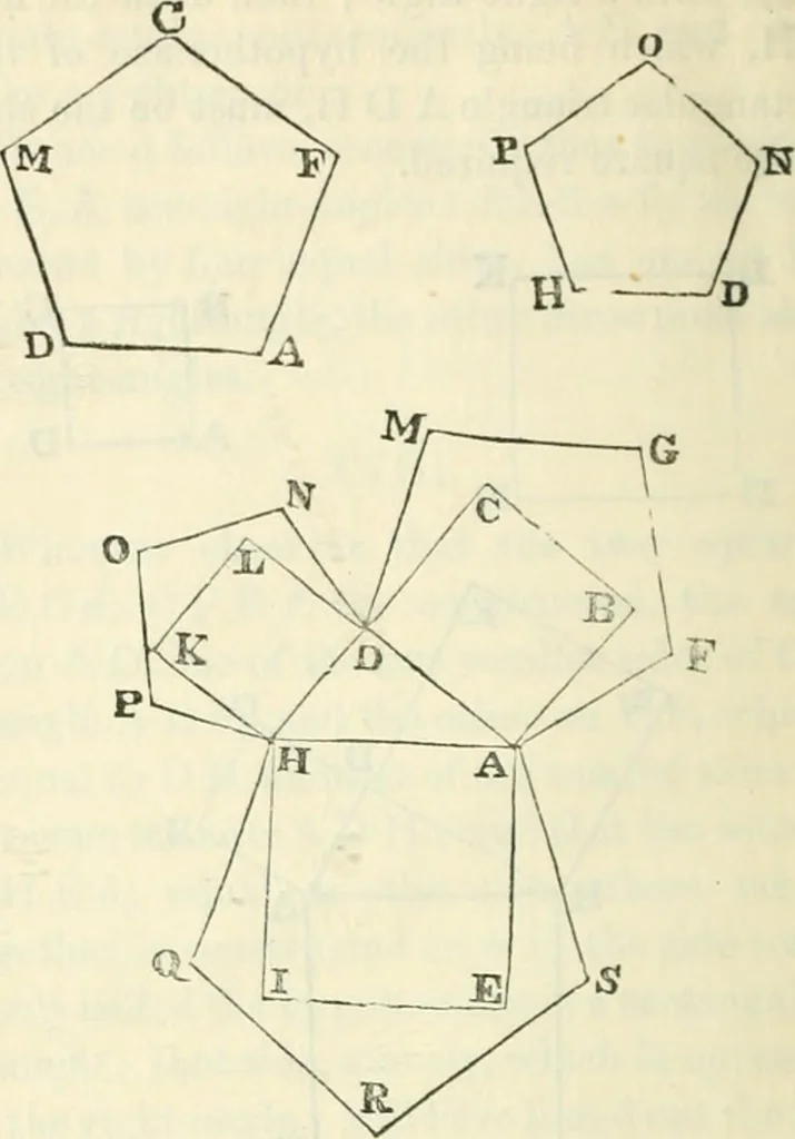 An illustration from Elements of geometry for the use of schools, 1854, leaf 90