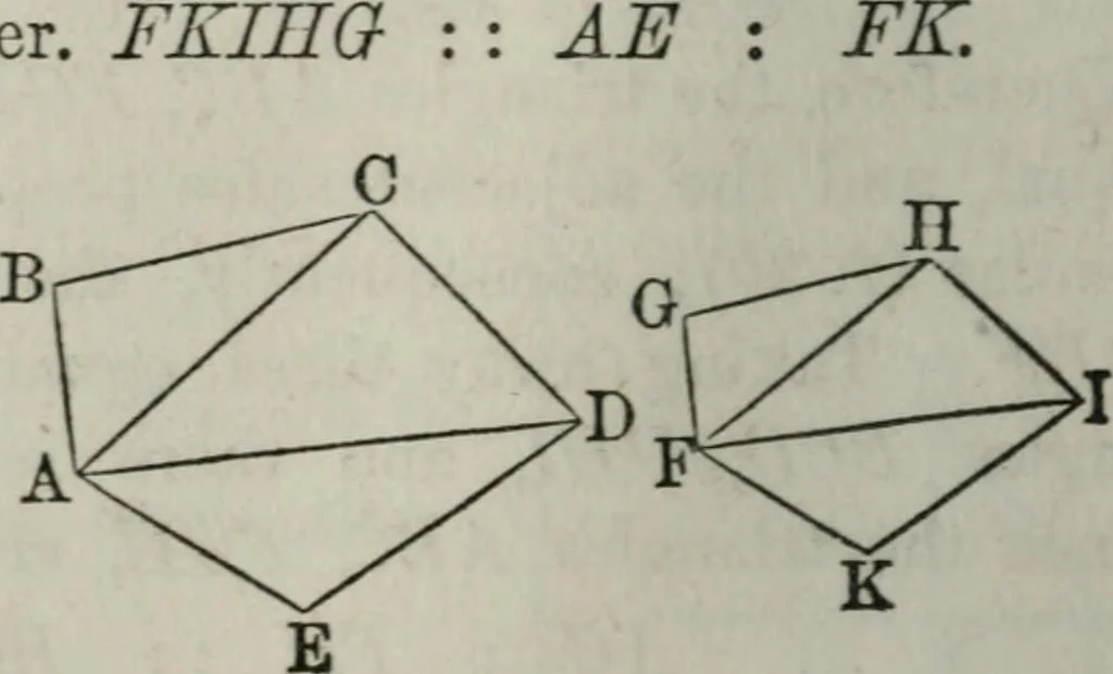 An illustration from Elements of geometry and trigonometry. Revised and adapted to the course of mathematical instruction in the United States, 1856, leaf 121