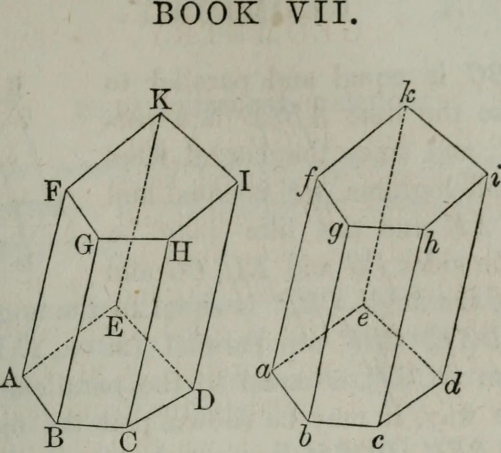 An illustration from Elements of geometry and trigonometry. Revised and adapted to the course of mathematical instruction in the United States, 1856, leaf 186