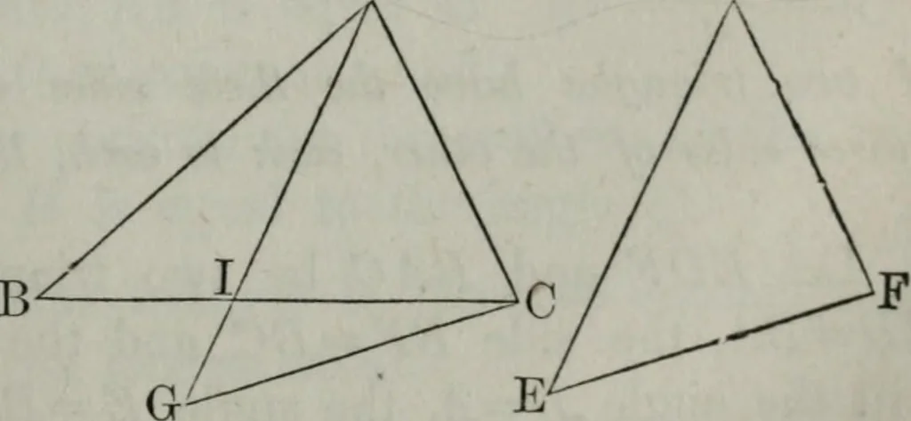 An illustration from Elements of geometry and trigonometry. Revised and adapted to the course of mathematical instruction in the United States, 1856, leaf 32