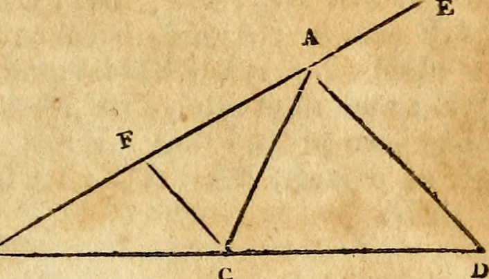 An illustration from Elements of geometry : containing the first six books of Euclid, with a supplement on the quadrature of the circle, and the geometry of solids : to which are added, Elements of plane and spherical geometry, 1826, leaf 124