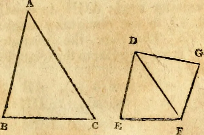 An illustration from Elements of geometry : containing the first six books of Euclid, with a supplement on the quadrature of the circle, and the geometry of solids : to which are added, Elements of plane and spherical geometry, 1826, leaf 126