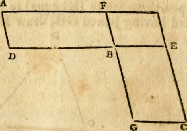 An illustration from Elements of geometry : containing the first six books of Euclid, with a supplement on the quadrature of the circle, and the geometry of solids : to which are added, Elements of plane and spherical geometry, 1826, leaf 131