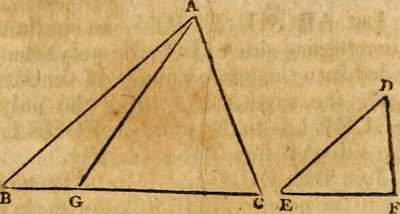 An illustration from Elements of geometry : containing the first six books of Euclid, with a supplement on the quadrature of the circle, and the geometry of solids : to which are added, Elements of plane and spherical geometry, 1826, leaf 136
