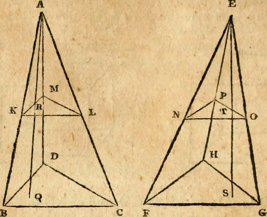 An illustration from Elements of geometry : containing the first six books of Euclid, with a supplement on the quadrature of the circle, and the geometry of solids : to which are added, Elements of plane and spherical geometry, 1826, leaf 203