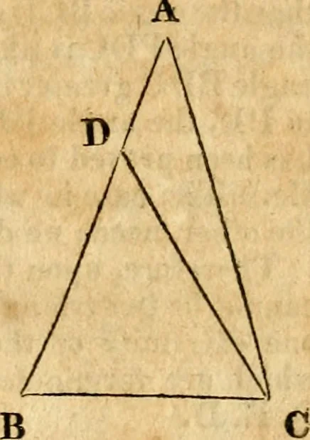 An illustration from Elements of geometry : containing the first six books of Euclid, with a supplement on the quadrature of the circle, and the geometry of solids : to which are added, Elements of plane and spherical geometry, 1826, leaf 22
