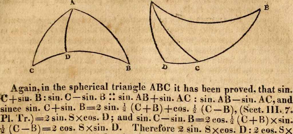 An illustration from Elements of geometry : containing the first six books of Euclid, with a supplement on the quadrature of the circle, and the geometry of solids : to which are added, Elements of plane and spherical geometry, 1826, leaf 260