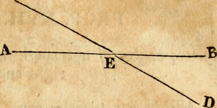 An illustration from Elements of geometry : containing the first six books of Euclid, with a supplement on the quadrature of the circle, and the geometry of solids : to which are added, Elements of plane and spherical geometry, 1826, leaf 28