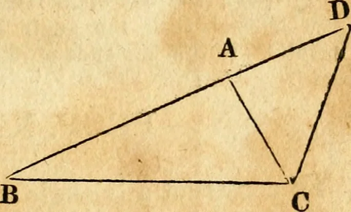 An illustration from Elements of geometry : containing the first six books of Euclid, with a supplement on the quadrature of the circle, and the geometry of solids : to which are added, Elements of plane and spherical geometry, 1826, leaf 30