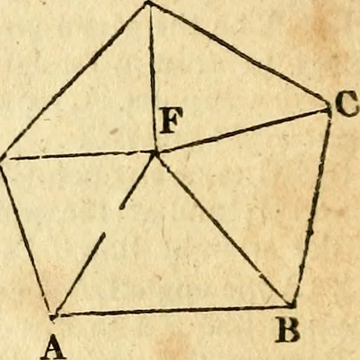 An illustration from Elements of geometry : containing the first six books of Euclid, with a supplement on the quadrature of the circle, and the geometry of solids : to which are added, Elements of plane and spherical geometry, 1826, leaf 39