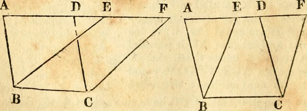 An illustration from Elements of geometry : containing the first six books of Euclid, with a supplement on the quadrature of the circle, and the geometry of solids : to which are added, Elements of plane and spherical geometry, 1826, leaf 41