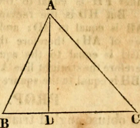 An illustration from Elements of geometry : containing the first six books of Euclid, with a supplement on the quadrature of the circle, and the geometry of solids : to which are added, Elements of plane and spherical geometry, 1826, leaf 59