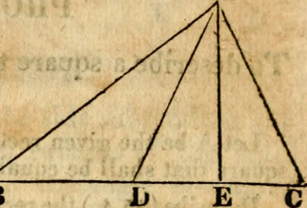 An illustration from Elements of geometry : containing the first six books of Euclid, with a supplement on the quadrature of the circle, and the geometry of solids : to which are added, Elements of plane and spherical geometry, 1826, leaf 61