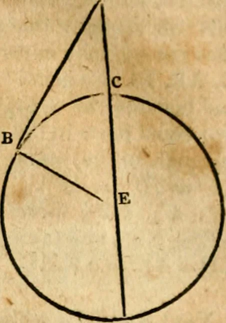 An illustration from Elements of geometry : containing the first six books of Euclid, with a supplement on the quadrature of the circle, and the geometry of solids : to which are added, Elements of plane and spherical geometry, 1826, leaf 87