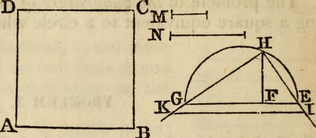 An illustration from Elements of geometry and trigonometry, 1835, leaf 104