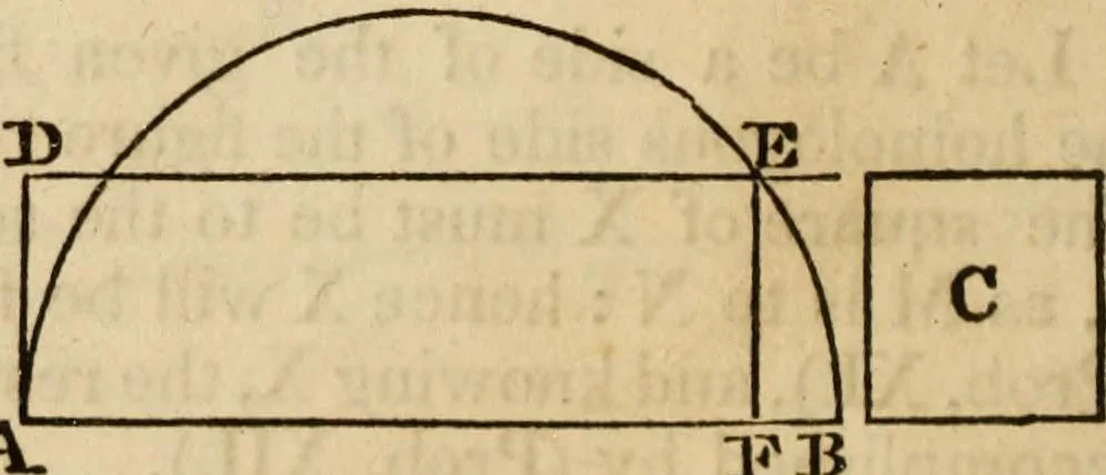 An illustration from Elements of geometry and trigonometry, 1835, leaf 106