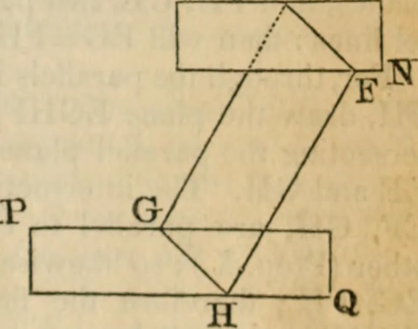 An illustration from Elements of geometry and trigonometry, 1835, leaf 133
