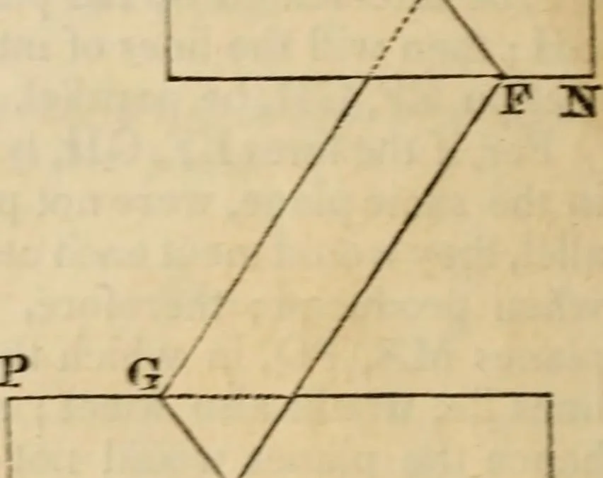 An illustration from Elements of geometry and trigonometry, 1835, leaf 134
