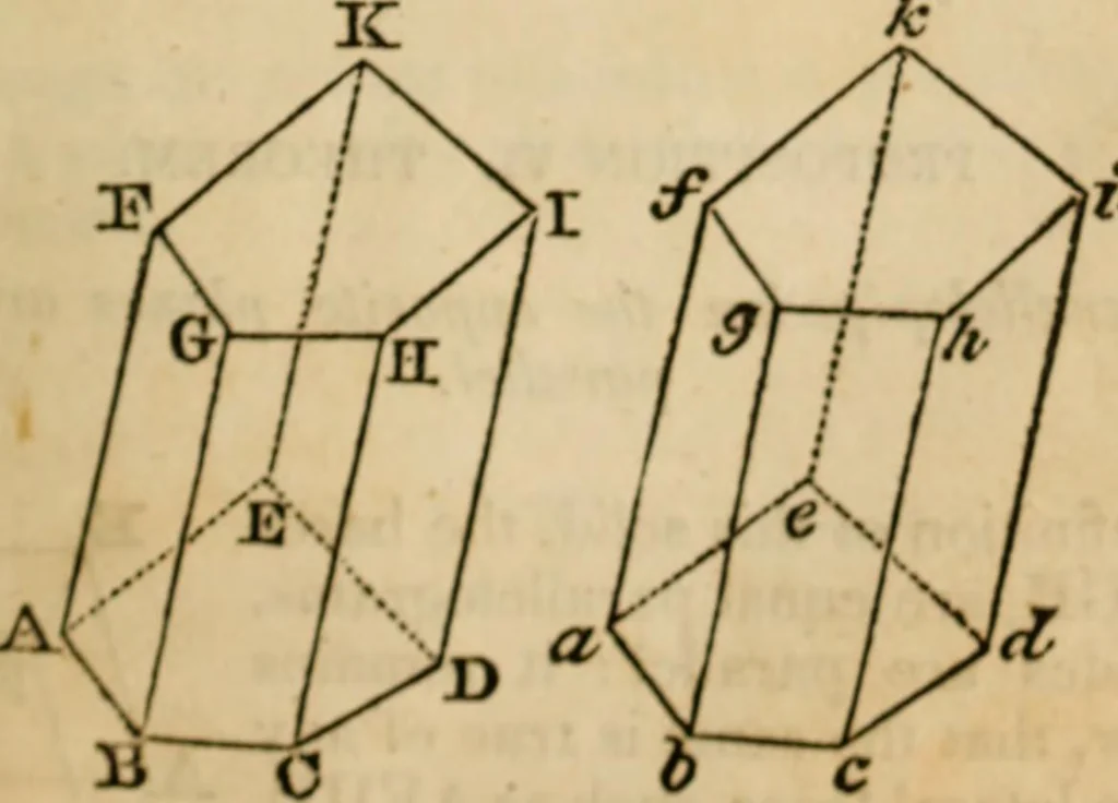 An illustration from Elements of geometry and trigonometry, 1835, leaf 147