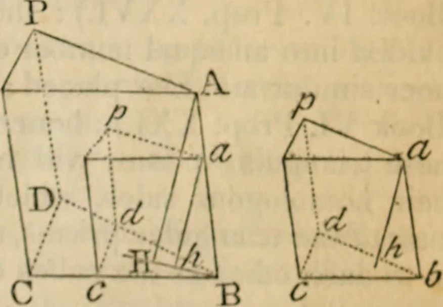 An illustration from Elements of geometry and trigonometry, 1835, leaf 163
