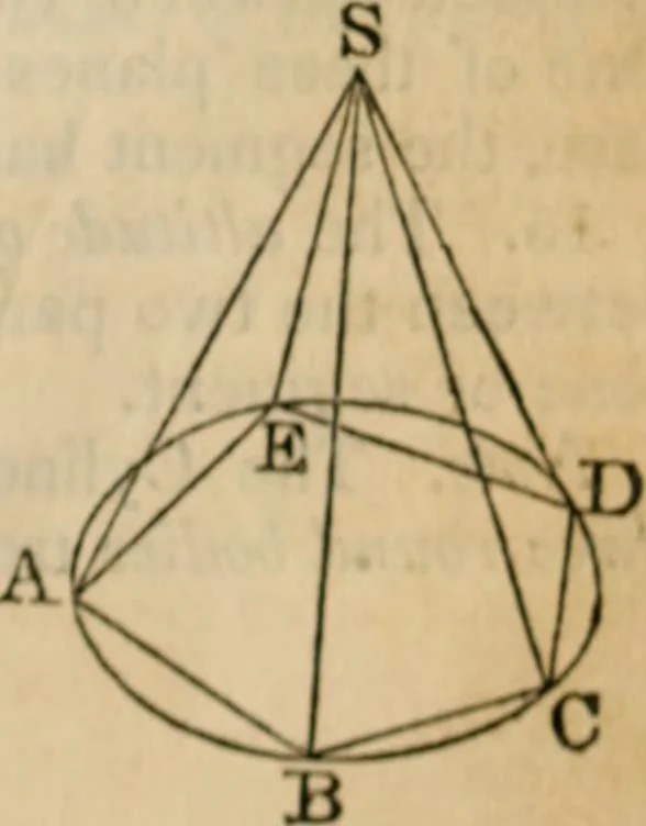 An illustration from Elements of geometry and trigonometry, 1835, leaf 167