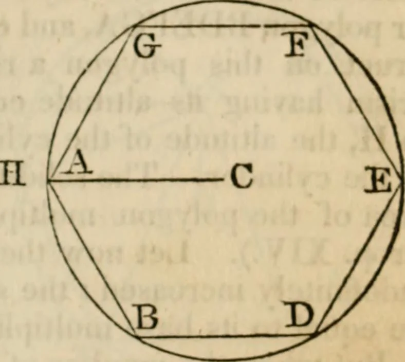 An illustration from Elements of geometry and trigonometry, 1835, leaf 169