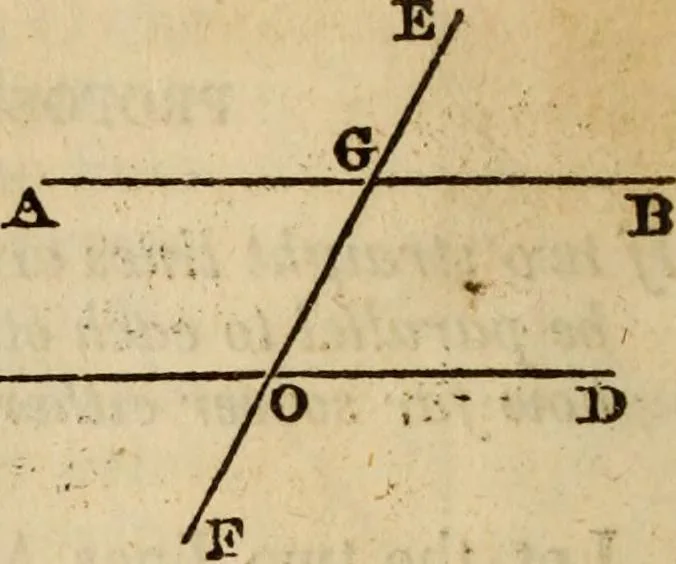 An illustration from Elements of geometry and trigonometry, 1835, leaf 26