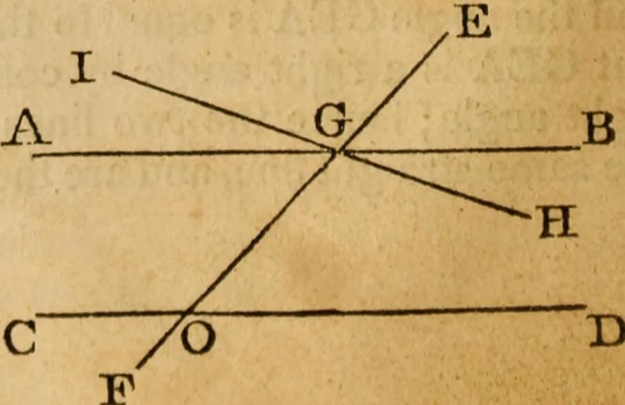 An illustration from Elements of geometry and trigonometry, 1835, leaf 26