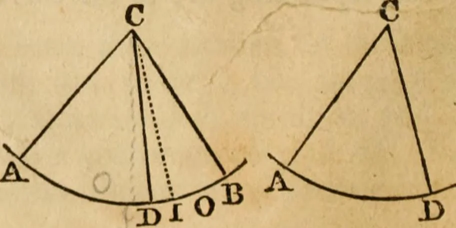 An illustration from Elements of geometry and trigonometry, 1835, leaf 52
