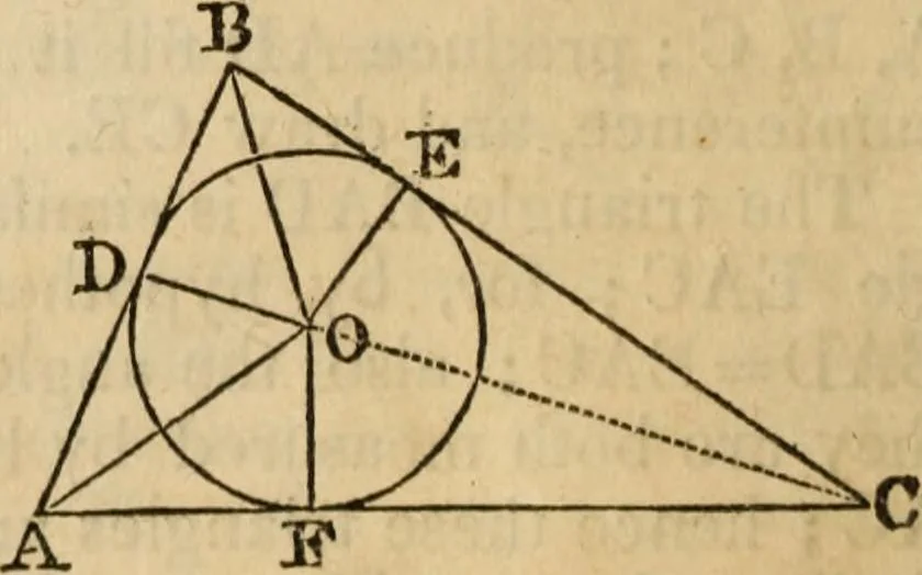 An illustration from Elements of geometry and trigonometry, 1835, leaf 96