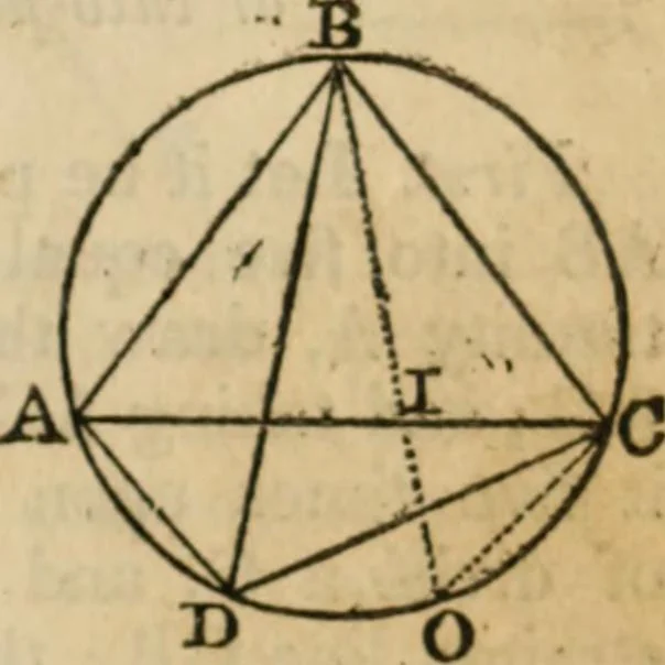 An illustration from Elements of geometry and trigonometry, 1835, leaf 97