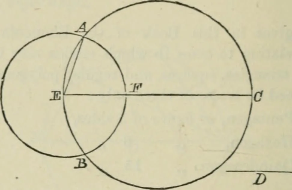 An illustration from Elements of geometry : containing books I to VI and portions of books XI and XII of Euclid, with exercises and notes, 1881, leaf 187