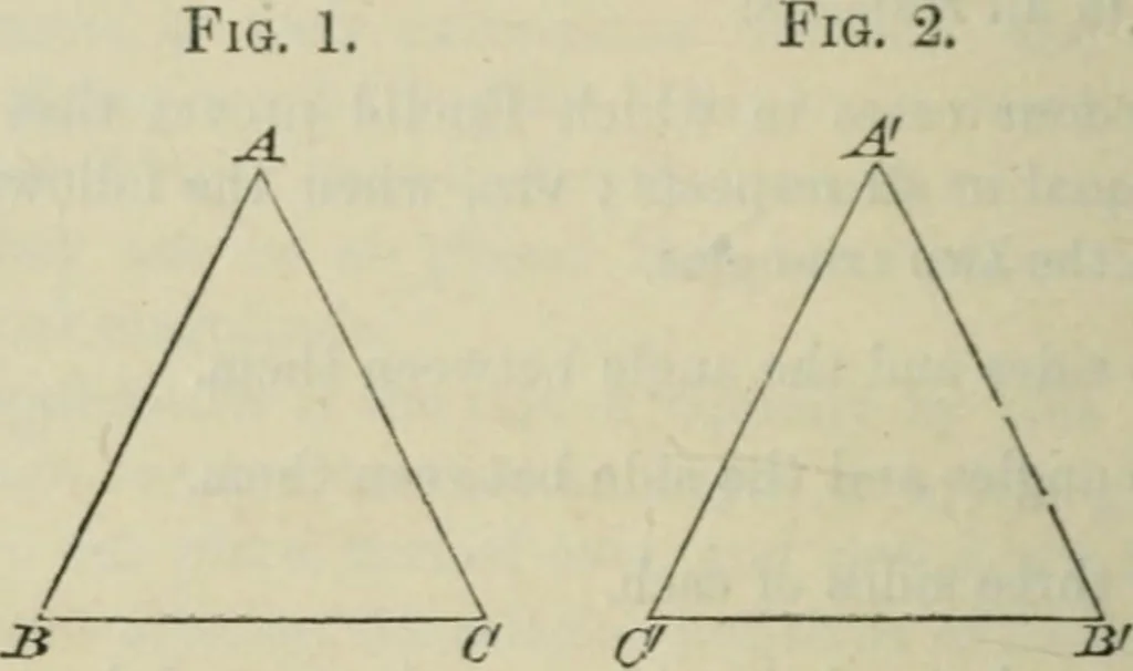 An illustration from Elements of geometry : containing books I to VI and portions of books XI and XII of Euclid, with exercises and notes, 1881, leaf 23
